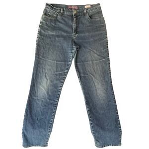Gloria Vanderbilt Women Amanda Jeans size 14 Missy Blue MidRise Stretch Slim Fit
